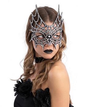 MASCHERA RAGNATELA CON STRASS