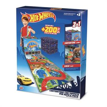 CONTENITORE + TAPPETO PER HOT WHEELS