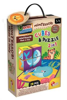 MONTESSORI LEGNO CUBES & PUZZLES 2 IN 1