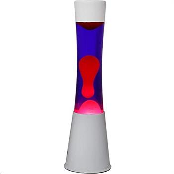 LAMPADA LAVA VIOLA ROSA BASE ARGENTO