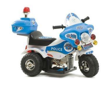 MOTO POLIZIA A BATTERIA AZZURRA