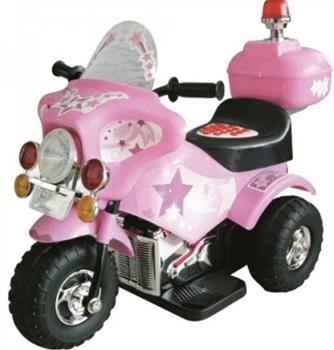 MOTO POLIZIA ROSA ELETTRICA