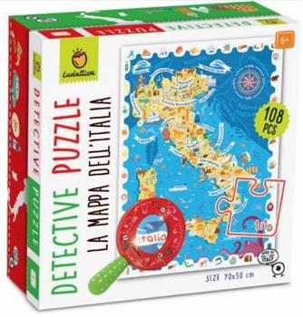 108PZ DETECTIVE PUZZLE MAPPA DELL'ITALIA