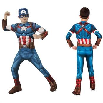 COSTUME CAPITAN AMERICA 9-10 ANNI TG L