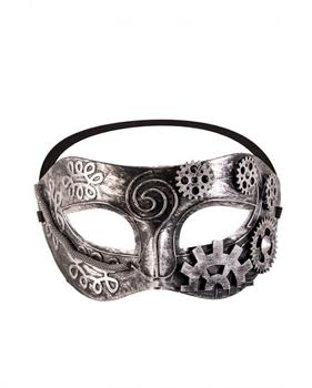 MASCHERA STEAMPUNK ARGENTO