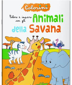 LIBRO COLORINI ANIMALI DELLA SAVANA