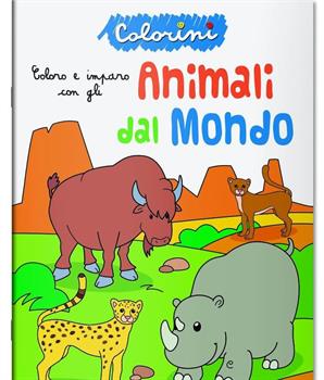 LIBRO COLORINI ANIMALI DAL MONDO