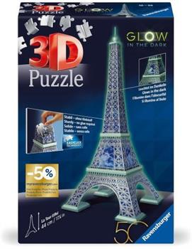 3D 224 PZ TORRE EIFFEL GLOW IN THE DARK