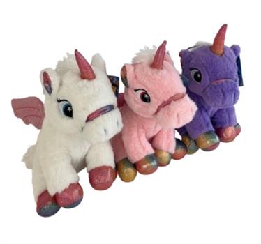 UNICORNO SEDUTO 18 CM COLORI ASSORTITI