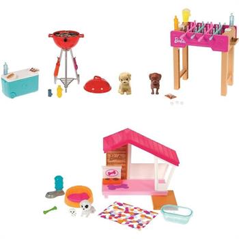 BARBIE MINI PLAYSET CON CUCCIOLI ASS.