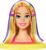 BARBIE TESTA STYLING CAPELLI ARCOBALENO