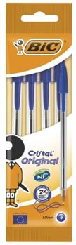 BIC CRISTAL ORIGINAL BLU 4 PEZZI 1.0MM