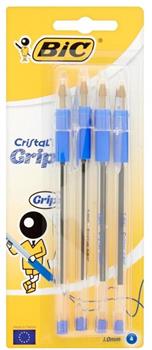 BIC CRISTAL GRIP BLU PUNTA MEDIA 1MM