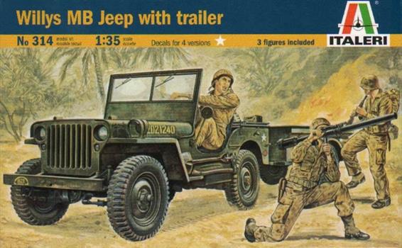 JEEP WILLYS CON RIMORCHIO KIT 1/35